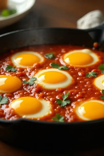 La Chakchouka Recette Traditionnelle : Œufs Pochés en Sauce - Hero Image