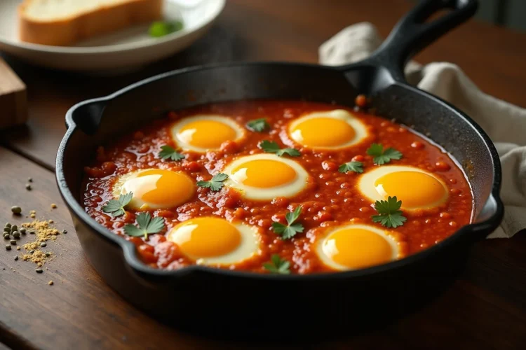 La Chakchouka Recette Traditionnelle : Œufs Pochés en Sauce - Hero Image