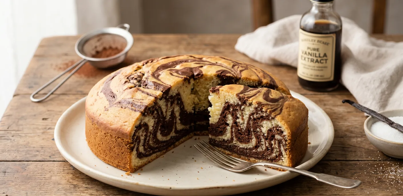 Recette du Marbre Gateau Facile : Classique Vanille et Chocolat